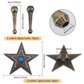 CHGCRAFT 6 Sätze 2 Farben Bolo Tie Making Kit 12 Stück Bolo Tie Tips 6 Stück Bolo Tie Slides Clasps Legierung Bolo Krawattenschnalle Zubehör für Kleidung Decoring Pullover Kette Armband DIY Crafts