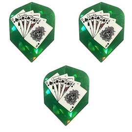 Harrows Hologram Royal Flush Spades - Vuelos de dardos fuertes de 75 micras (1 juego)