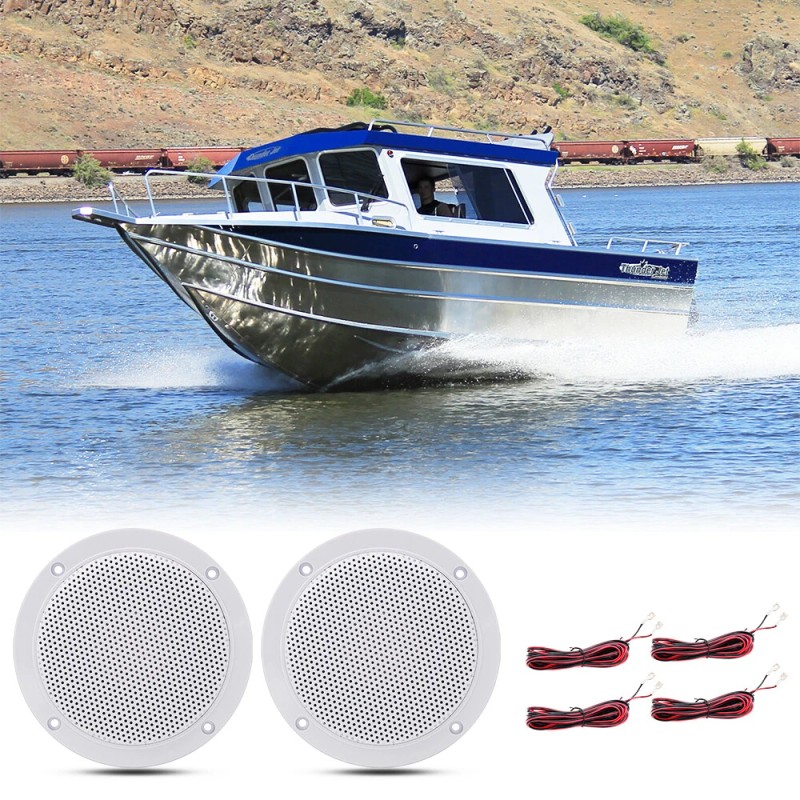 Herdio 4" Marine Waterproof Bluetooth Boat Ceiling Speakers for Bathroom