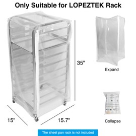 lopeztek Bakery Rack Exclusive Dustproof Cover, Non-Generic