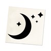 Crescent Moon and Stars Vinyl Decal Sticker | Half Moon