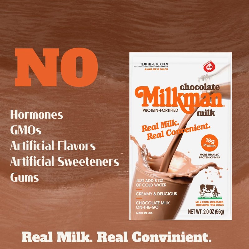 Milkman Chocolate Milk with 18g of Protein – Instant Dry