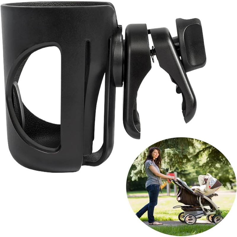 Uhuru Pram Cup Holder, Universal Cup Holder for Bikes, Strollers,