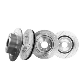 PM Auto Set of 4 Front 294mm-Rear 302mm Drilled Slotted Brake Disc Rotors For 2011-2014 Chrysler 200