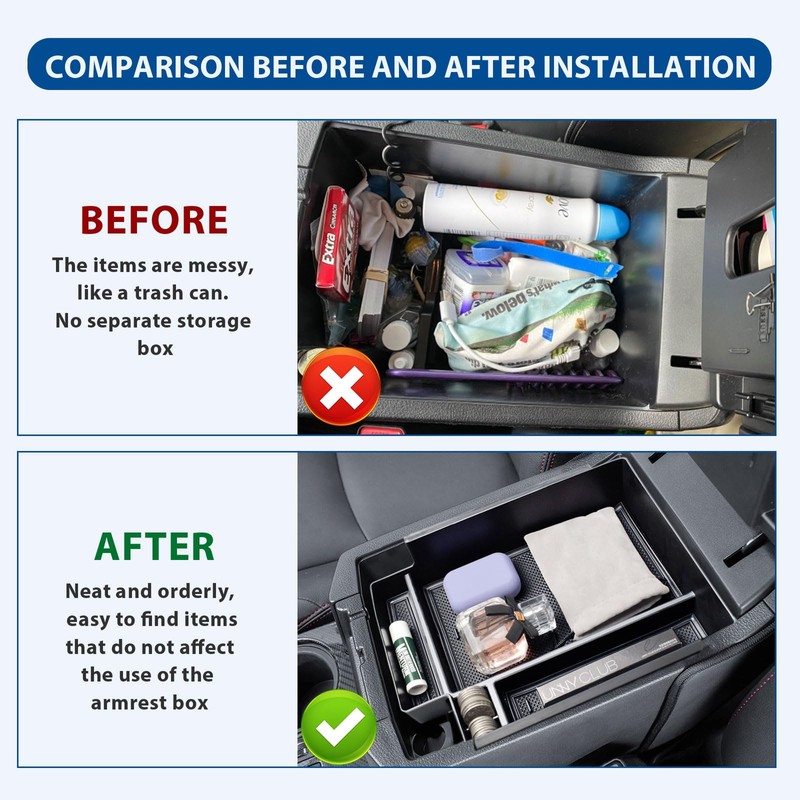 EDBETOS Full Size Center Console Organizer Tray Compatible with Toyota