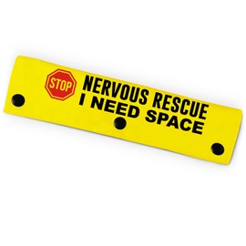 Nervous Rescue Pet Leash for Dogs, Funny Dog Leash Wrap for Pet Dog Lovers Owners Gift (Yellow)