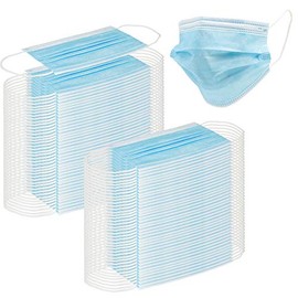 Medvat 3-Ply Face Masks with Elastic Air Loops â 100 Pack