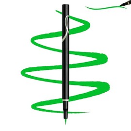 Liquid Eye Liner, Easy To Use Eyeliner Pen, Waterproof and Smudge Proof, Longlasting Liner Stays On All Day & Night, Goes On Smoothl Without Smudging or Skipping (Light Green)