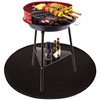 QWORK® Fireproof Underlay Round 100 cm - Fire Protection Mat