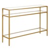 Siviline 42'' Wide Rectangular Console Table in Brass