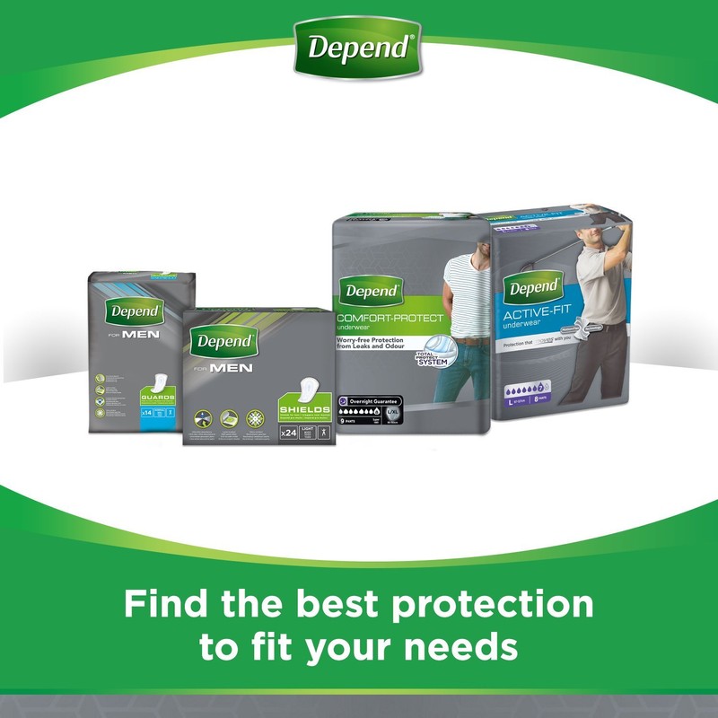 Depend Comfort Protect Incontinence Pants for Men, Small/Medium - 10