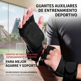OFFCURVE Guantes para Gym, Guantes Deportivos para Gimnasio, Guantes Antideslizante y Transpirable con Protección de Muñecas, Guentes Diseño con Protección de Muñecas para Hombre y Mujer para Correr