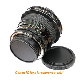 (2 Pack) FD Mount Rear Lens, FD Body Cover, Camera Body Protective Dust Cover, FD Lens Cap, FD Mount Back Cap, FD Cap, Compatible with Canon F1 FTb TLb T90 T80 T70 T60 AL-1 AE-1 F-1 AV-1 AT-1
