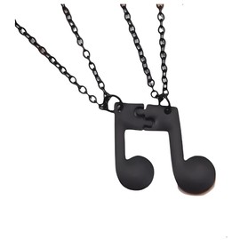RICHARD-911 Collar Para Parejas Cadena Nota Musical Joyería Pareja Canción Amistad Música