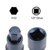 TOP-VIGOR Hex Bit Socket 1/2" Drive x H12 (12mm) Allen