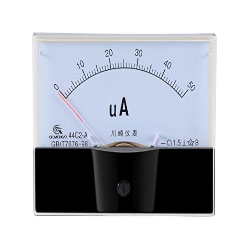 호환 44C2 포인터 유형 DC 전류계 0-50uA 100uA 아날로그 패널
