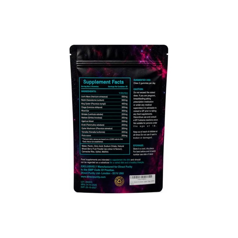 12-in-1 Mushroom Gummies Complex – 3500mg Includes,Lions Mane and Reishi
