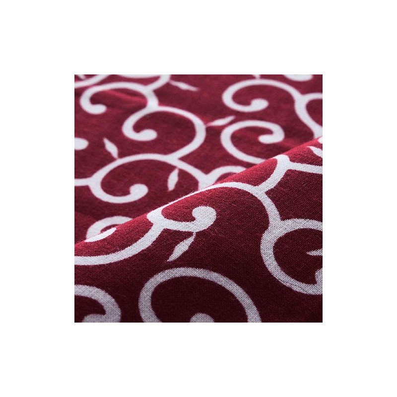 染の安坊 Anbo Tenugui Hand Towel, KARAKUSA (Dark Red), Foliage Scroll,