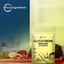 Glutathione Supplement, Pure Glutathione Reduced Powder with Inositol, 5 Ounce (9 Months Supply), 2 in 1 Formula, Powerful Ingredients for Antioxidants, Supports Liver Function, Vegan