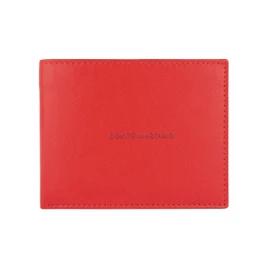 Conte Massimo Men's Genuine Leather Handcrafted Wallet with RFID Protection and Gift Box, red, Classic