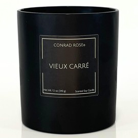 Conrad Rose Scented Soy Candle 12 oz (Vieux Carré) New Orleans French Quarter Amber Patchouli Masculine Scented