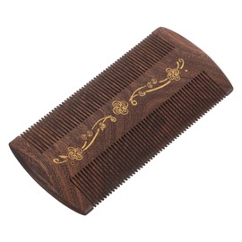 WOONEKY Fine Tooth Wooden Dandruff Comb Travel Friendly Hairdressing Tool for Adults Pets Double Sided Dense Teeth for Scalp Care and Styling Suitable for All Hair Types and Textures