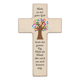 Kaltner Präsente Gift Idea – Cross Children's Cross with Tree of Life – Baby Gift Boy Girl/Gifts for Birth/Pregnancy Gift/Expectant Mothers/Christening Gifts Boys Girls