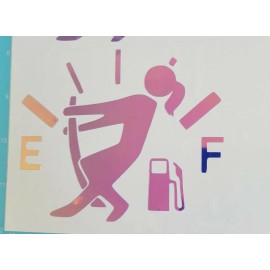 Oracal Funny Gas Gauge Female Vinyl Window Decal Sticker Car water proof Truck 4.5"