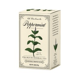 Life Plus Style Gourmet Of The Earth Pure Peppermint Herbal Tea Refreshing Minty & Cool Flavor Non GMO Caffeine Free Eco Conscious 30 Tea Bags Enjoy Hot or Cold