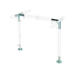 Square Booth Leg Extension Fittings for Flat Top Canopy and Event Tent (Choose Size) (Connects 1” Pipes)