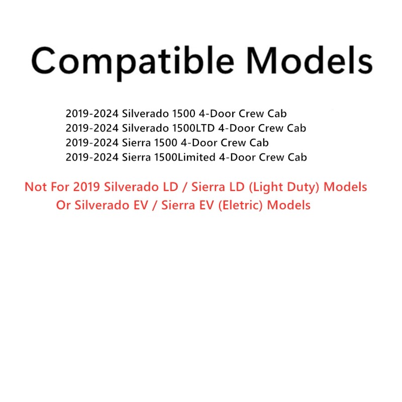 NAGD Fits 19-24 Silverado Sierra 1500 Crew Cab Passenger Right