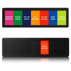 Office Door Signs,7 Options-Do Not Disturb, Out of Office, In a Meeting, Working Remotely,Please Knock, Back Soon, Come in Welcome Privacy Door Signs Available and Away for Conference Room & Meeting