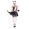 6 PC. Ladies Anime Cat Woman Satin Dress Costume Set