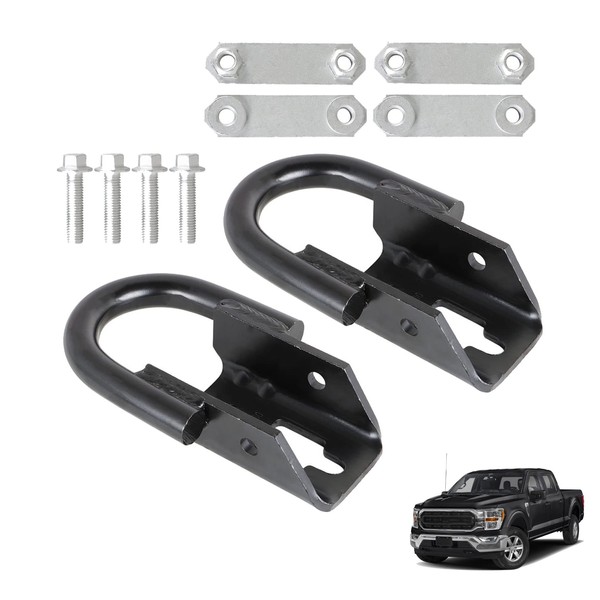 munirater Tow Hook with Hardware Front Black Replacement for F150