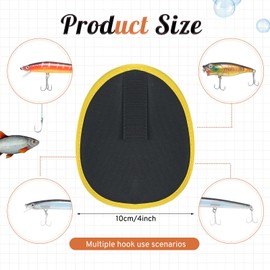 Tioncy 6 Pack Fishing Lure Covers 6 Inch Bait Gloves Lure Wrap Fishing Hook Cover Easily See Bait Storage Protector Guard to Keep Fishermen Safe for Rod