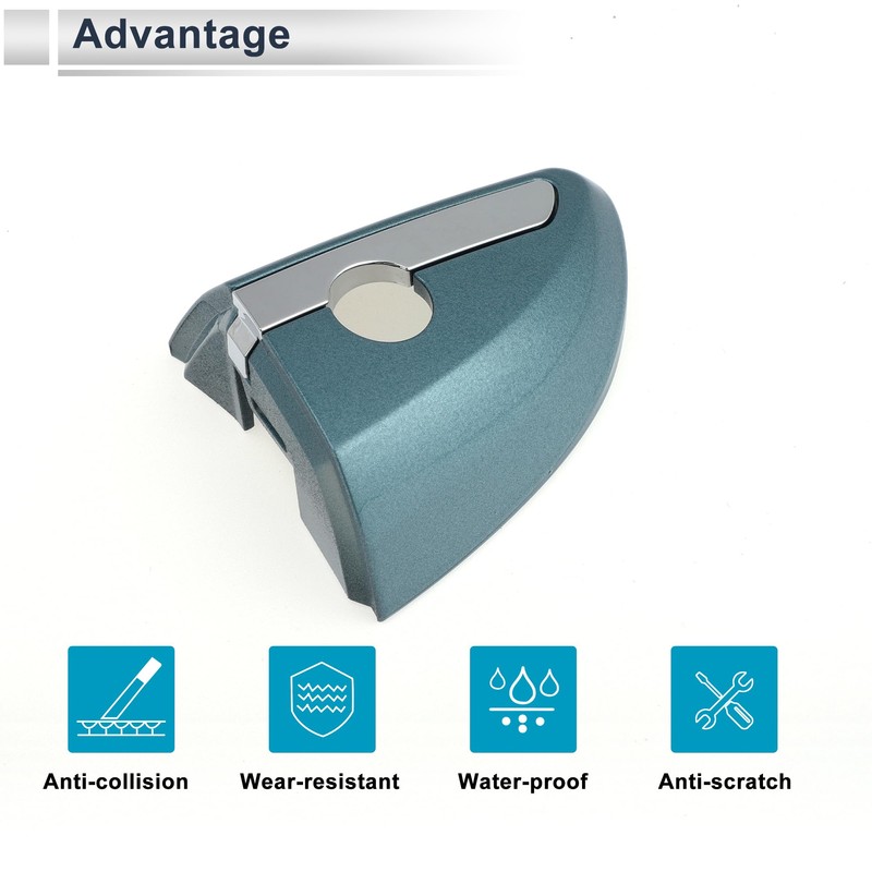 X AUTOHAUX Front Left Door Handle Lock Cylinder Cover for