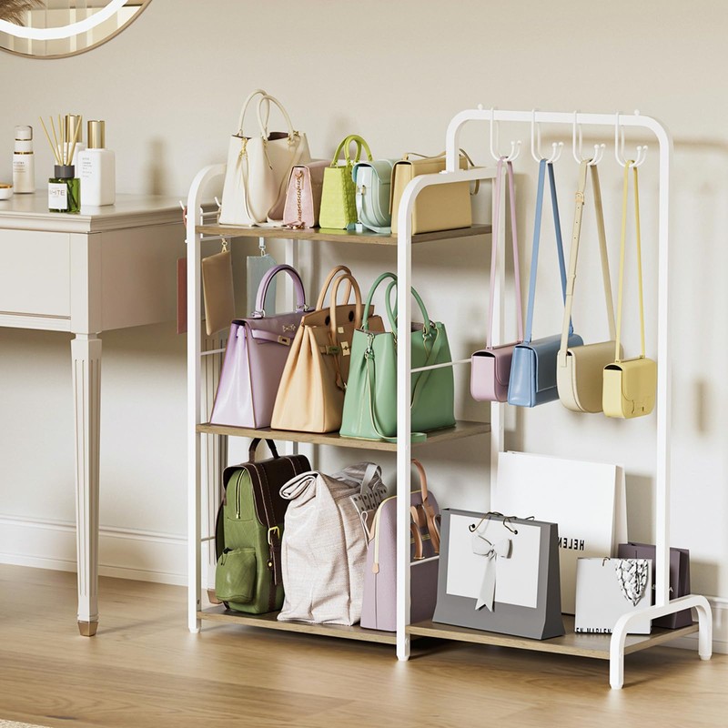 Purse Organizer for Closet, Large Capacity Purse Rack with 2