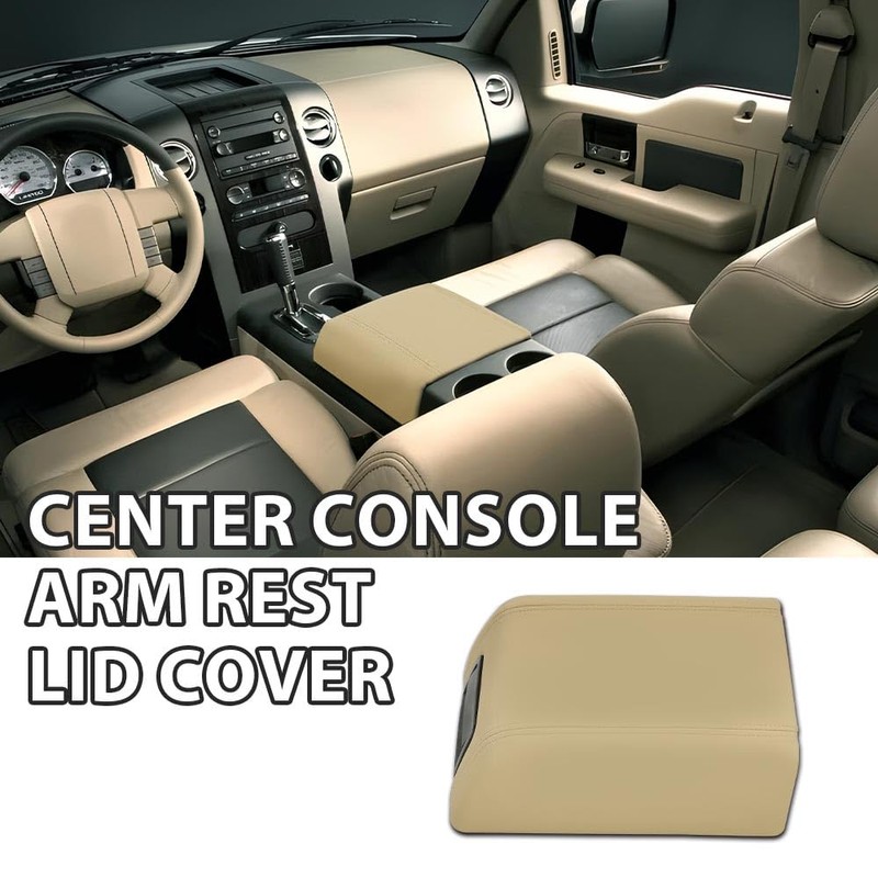 DOTCOM Beige Center Console Armrest Lid Latch Kit Compatible with