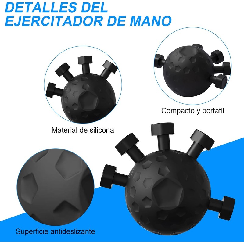 2PCS Ejercitador de Mano, Hand Grip, Antebrazo Ejercitador, Ejercitador de