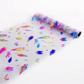 AWCIGG Table Runner for First Day of School 6 m x 28 cm First Day of School Table Decoration with Sugar Cones, 123 ABC & Rainbow, Table Runner Tablecloth for Boys and Girls