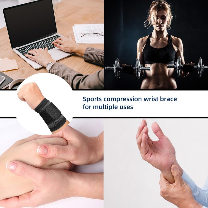 Wrist Strap Compression Wrist Strap Fitness Weightlifting Sprain Tendonitis Carpal