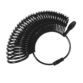 1pcs Ring Measurer and Ring Sizer, Wedding Ring Sizer, Professional Jewelry Tools Rings Size 1-13 with Half Size 27 Pieces (Black)