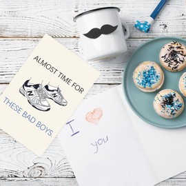 Zyulin Funny Father's Day Card for Husband, New Dad Gifts from Wife, First Time Dad Gifts Hilarious Shoes