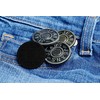 Button Covers Prevent Shirt Holes (12-Pack, Black)