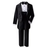 Boy's Formal Tuxedo Suit Set with Tail G208 (Black, 12)