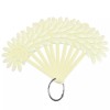 Beauticom 120 Tips White Fan Shaped Flower Design False Nail