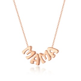 YKYLHSYXR Women's Mothers Gifts MAMA Letter-Necklace - Simple Love Mom Choice Jewelry for New Moms, Wife Mothers, Grandmothers,Chain 18” extension chain 2”. (with Gifts Box)