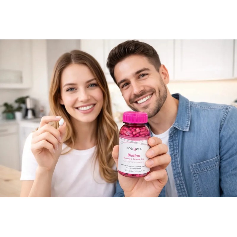 Biotina Vitamina C Y Zinc 120 Capsulas 500mg Suplemento Piel