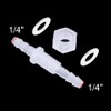ANPTGHT 1/4” Thru-Bulk Bulkhead Plastic Hose Barb Fittings Union Adapter