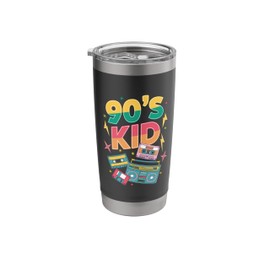 90's kid 1990s vintage retro blaster and casette Stainless Steel Insulated Tumbler